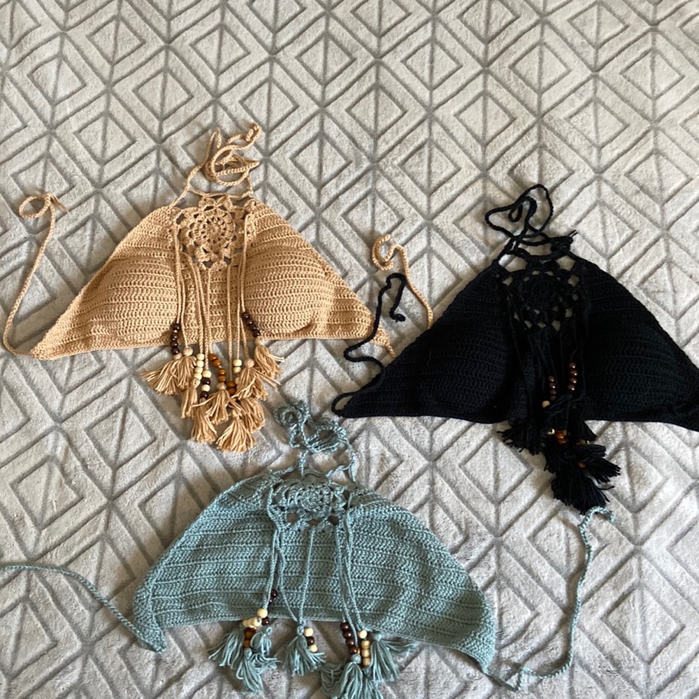 3-pack Beaded Knit Tops